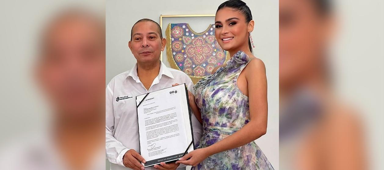 Alexandra Cianci Delgado y el secretario de Cultura y Patrimonio, Juan Carlos Ospino. 