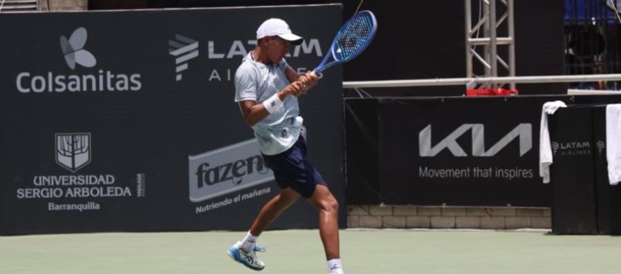 El colombiano Johan Rodríguez durante su partido contra el ucraniano Vitaliy Sachko.