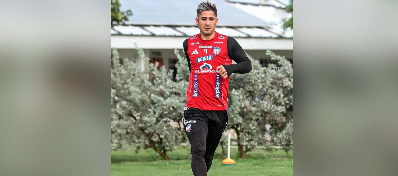 El paraguayo Guillermo Paiva, delantero del Junior. 