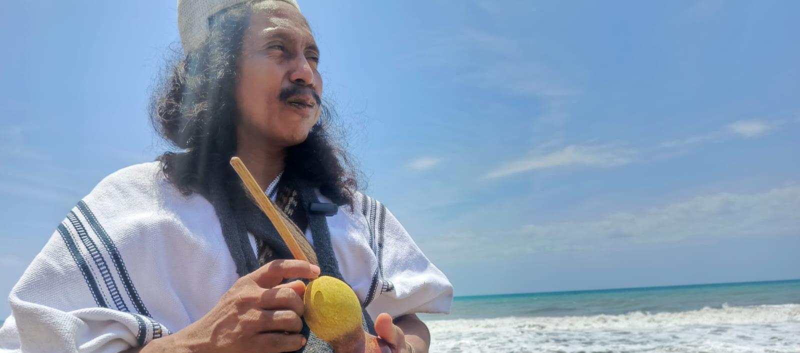 Reinel Villafañe, líder arhuaco de Katanzama. 