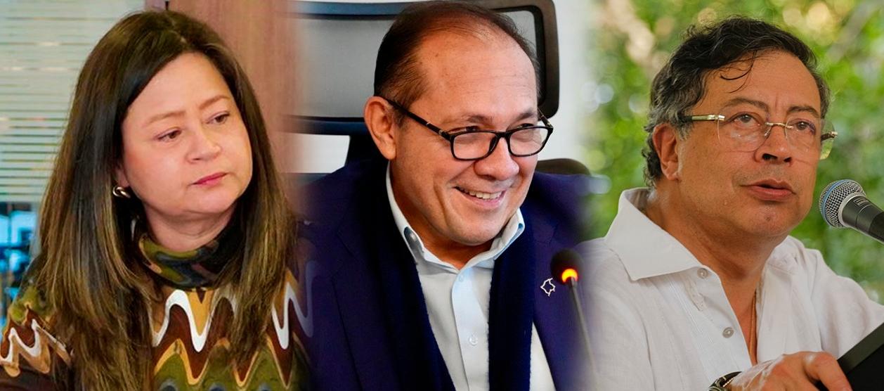 María Fernanda Rojas, Antonio Sanguino y el Presidente Gustavo Petro.