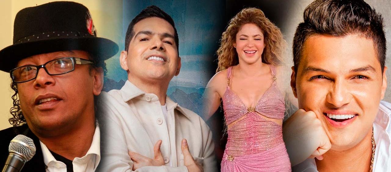 Artistas nominados en los premios. 