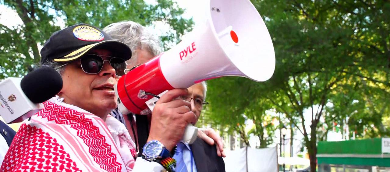 Petro en protesta propalestina