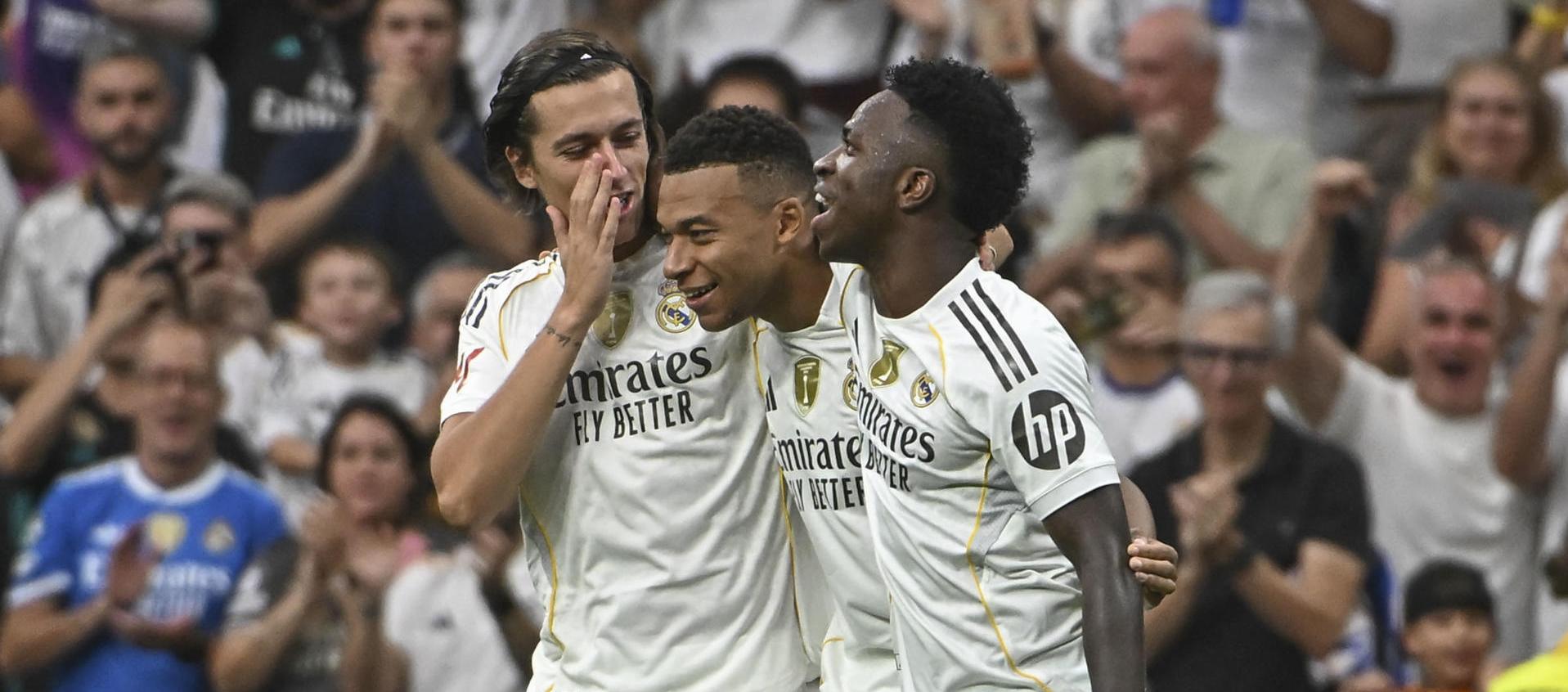 Kylian Mbappé celebrando su gol.