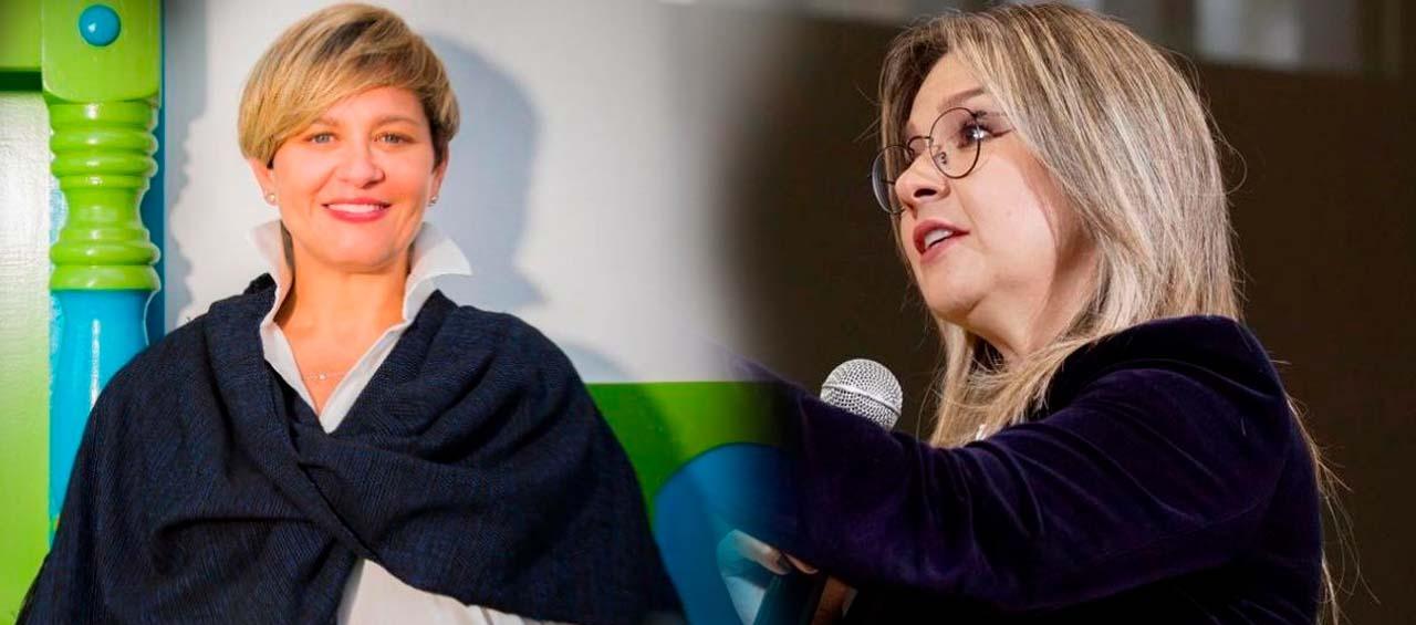 La Primera Dama Verónica Alcocer y la precandidata presidencial Vicky Dávila.