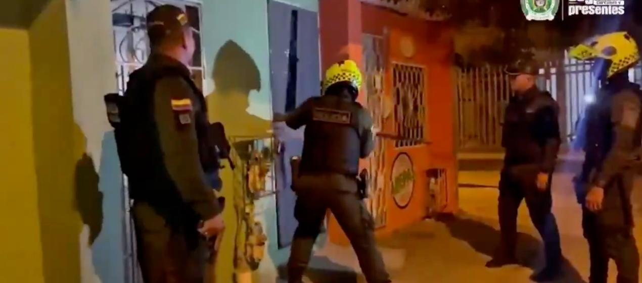 Operativos de la Policía en Barranquilla y Soledad que permitió las capturas. 