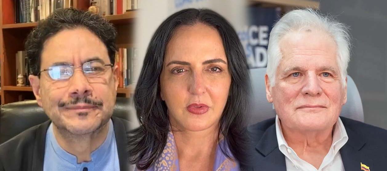 Iván Cepeda; María F. Cabal y Miguel Uribe Londoño