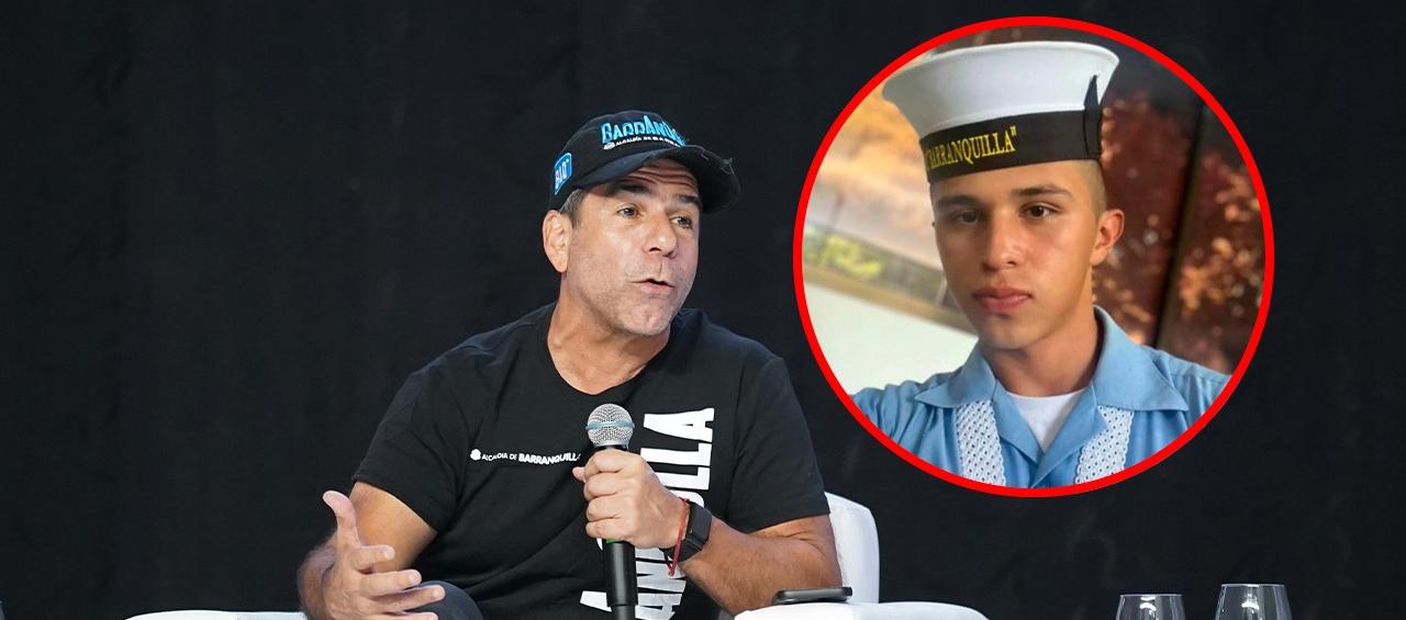 El Alcalde Alex Char y el grumete Julián Condia Bello.