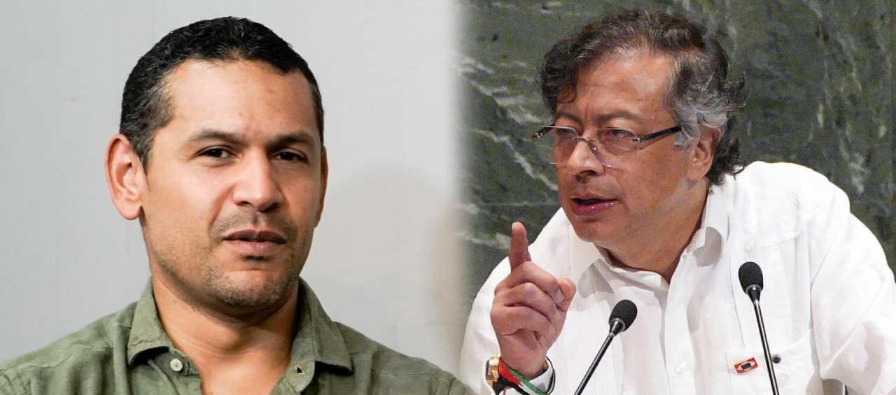 El precandidato presidencial Daniel Palacios y el Presidente Gustavo Petro.