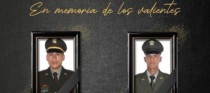 Los dos policías muertos en el ataque. 