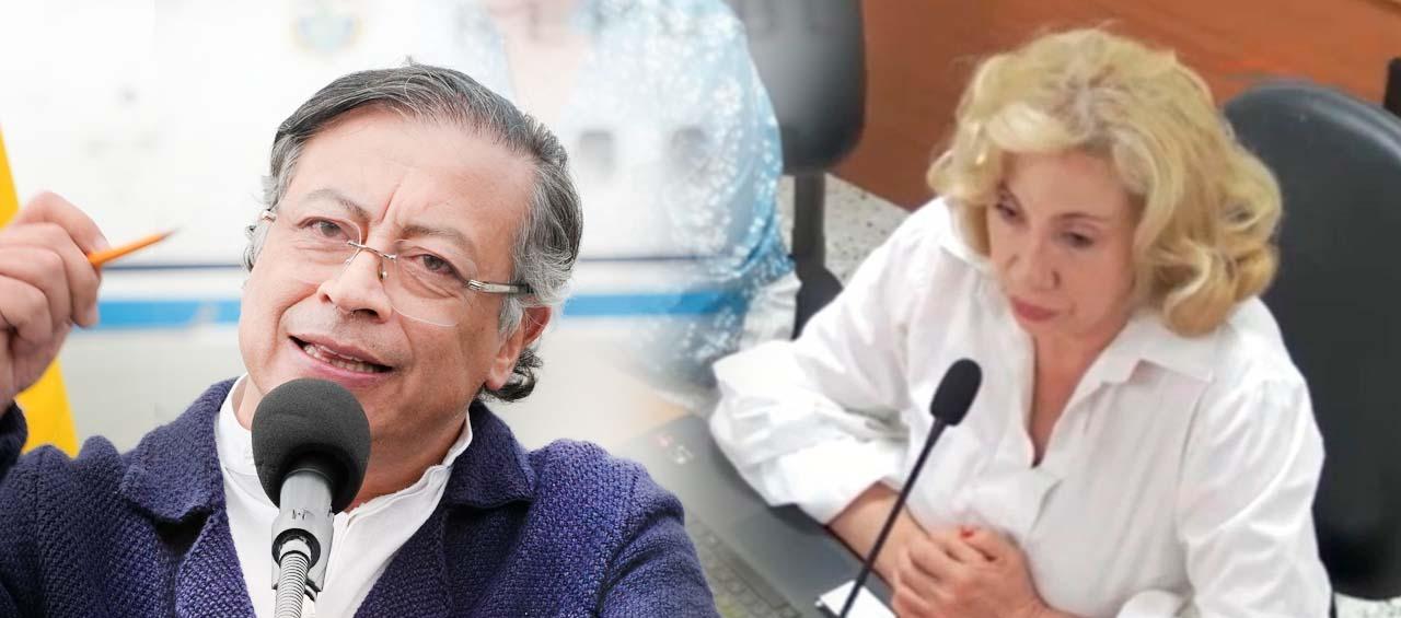 El Presidente Gustavo Petro y la fiscal Lucy Marcela Laborde.