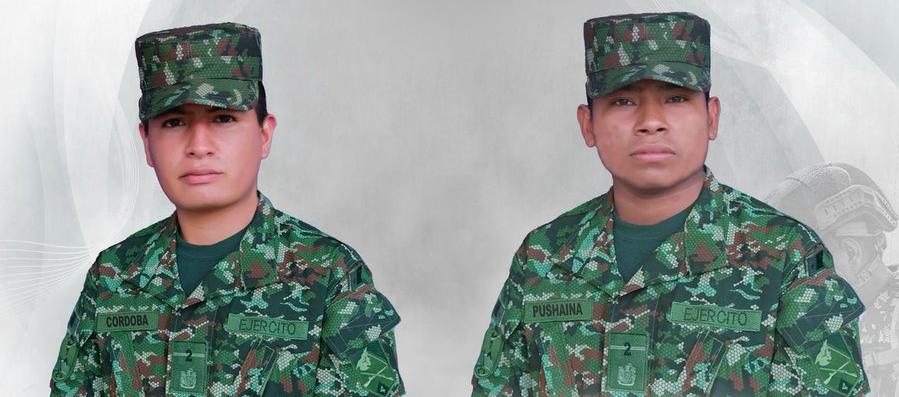 Jaduer Córdoba Ruiz y Jheison José Puchaina Barliza.