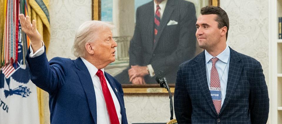 Donald Trump y Charlie Kirk.