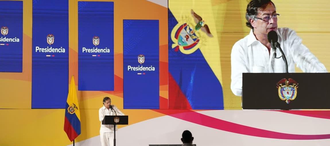 El Presidente Gustavo Petro en Barranquilla. 