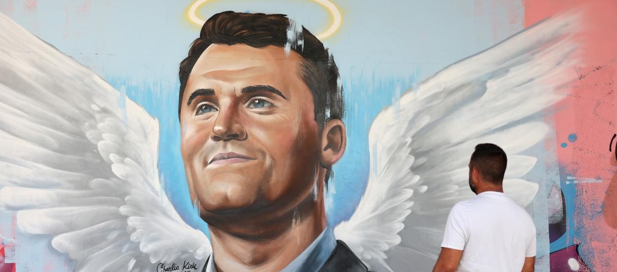 Mural de Charlie Kirk en Israel.