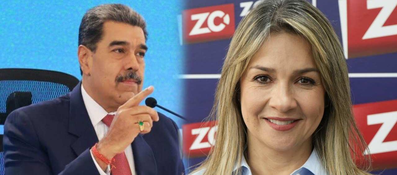 El Presidente de Venezuela, Nicolás Maduro, y Vicky Dávila.