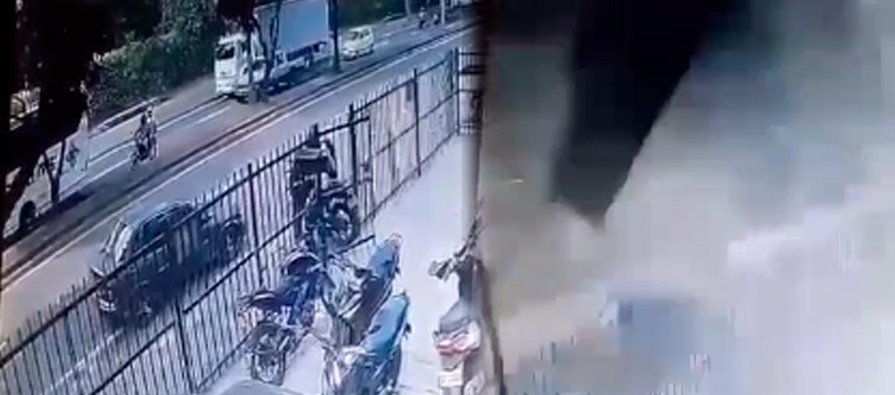 Impresionante video muestra el momento exacto del atentado en Cali