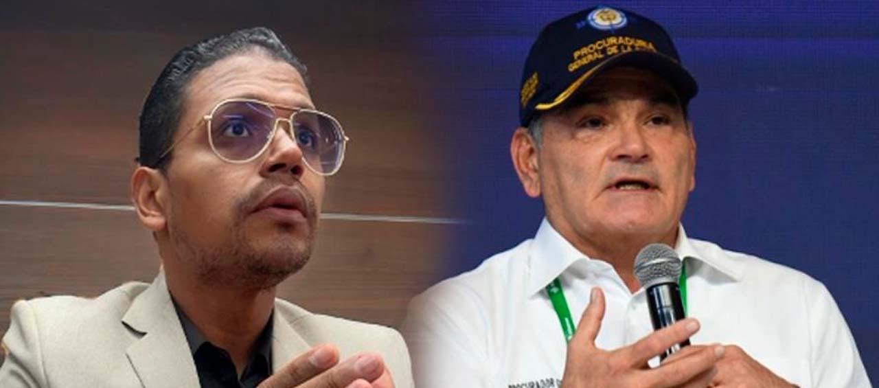 El abogado barranquillero Luis Miguel Hoyos y el Procurador General  Gregorio Eljach. 