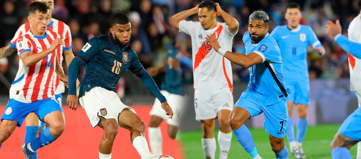 Paraguay empató con Ecuador y Uruguay goleó a Perú.