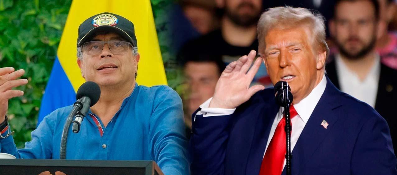 El Presidente Gustavo Petro y Donald Trump.
