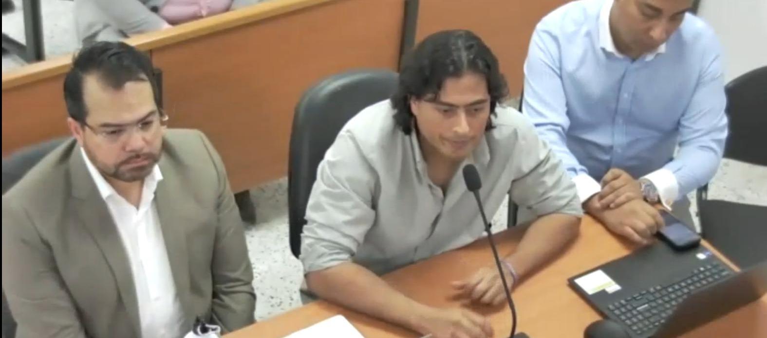 Nicolás Petro durante el juicio.