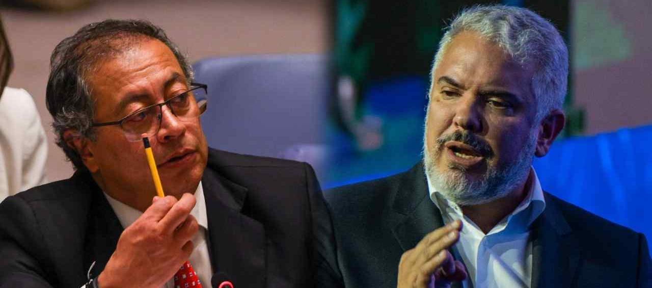 Presidente Gustavo Petro y el exmandatario Iván Duque. 