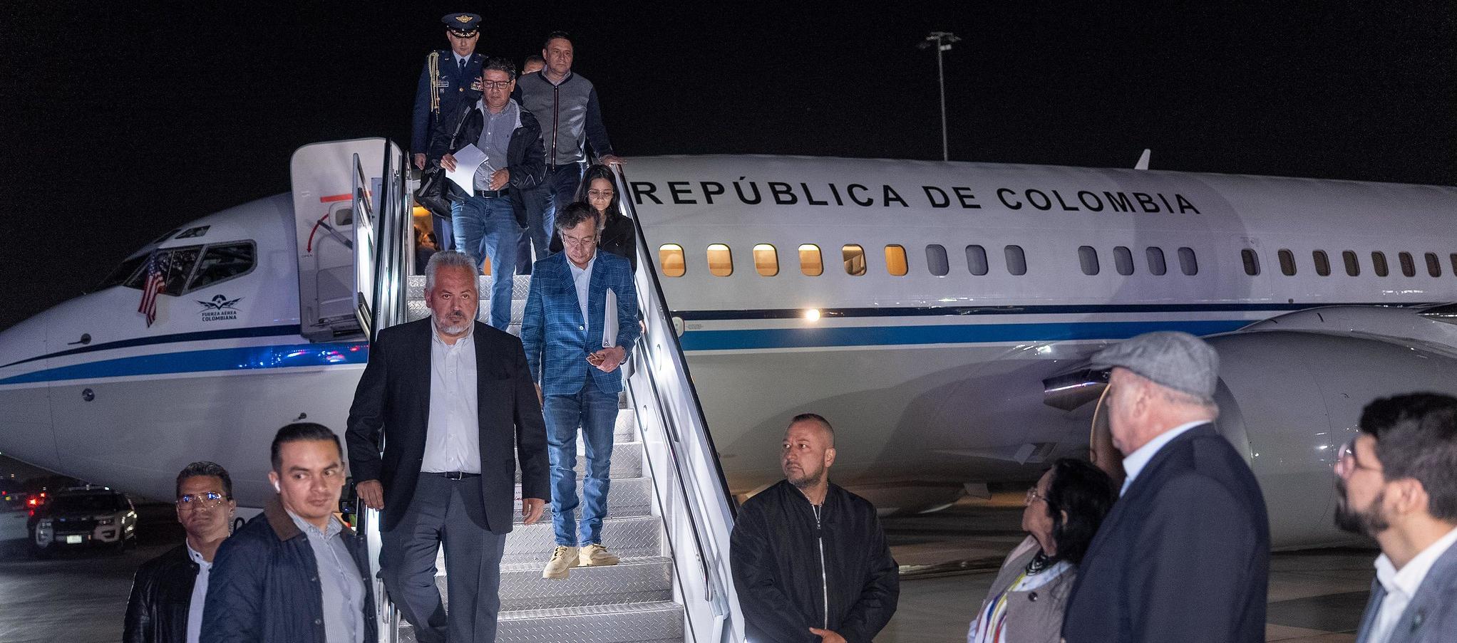 Llegada del Presidente Petro a Nueva York.
