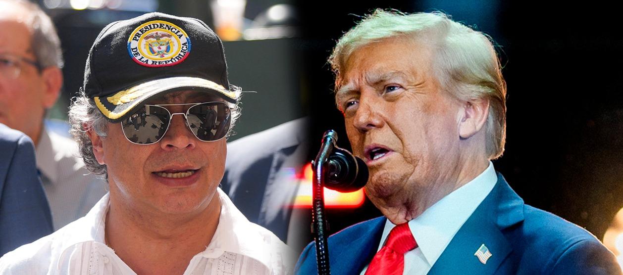 Gustavo Petro y Donald Trump.