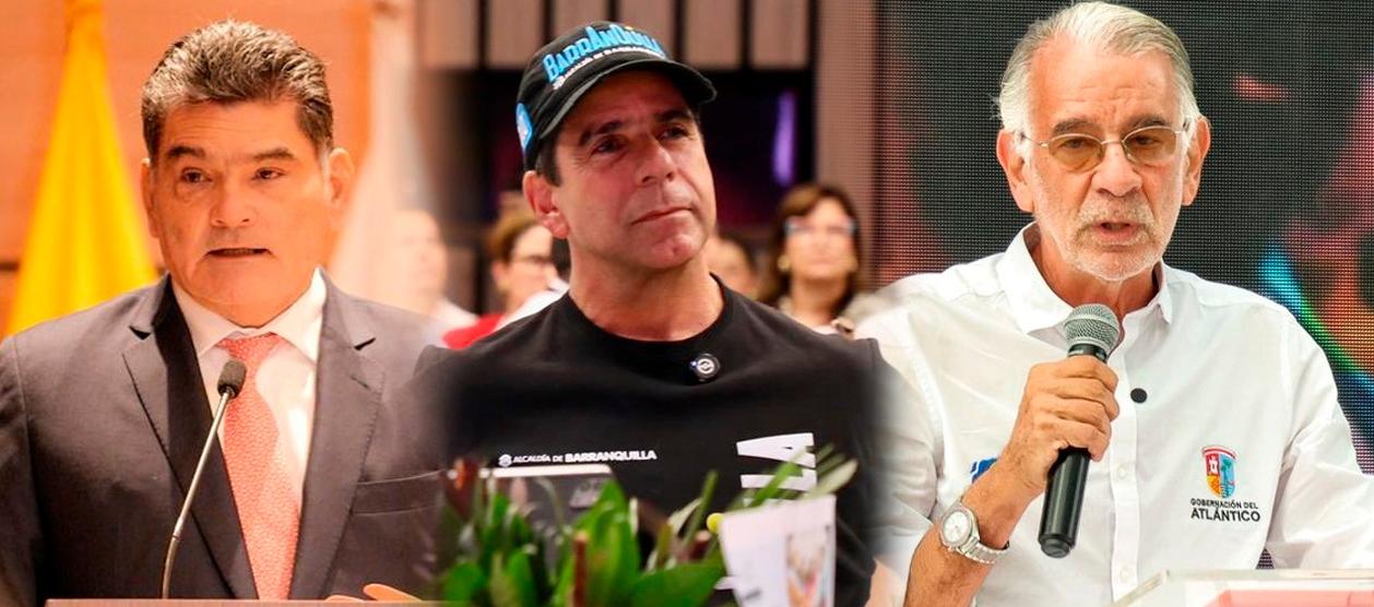 Procurador Gregorio Eljach, Alcalde Alex Char y Gobernador Eduardo Verano.