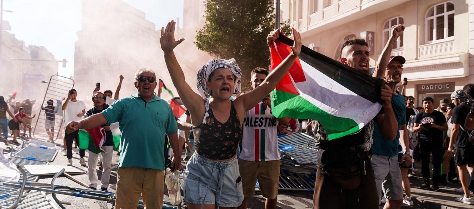 Imagen de la protesta de este domingo.