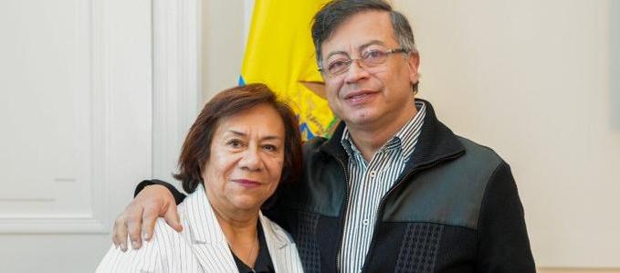 Canciller Rosa Villavicencio y el Presidente Gustavo Petro. 