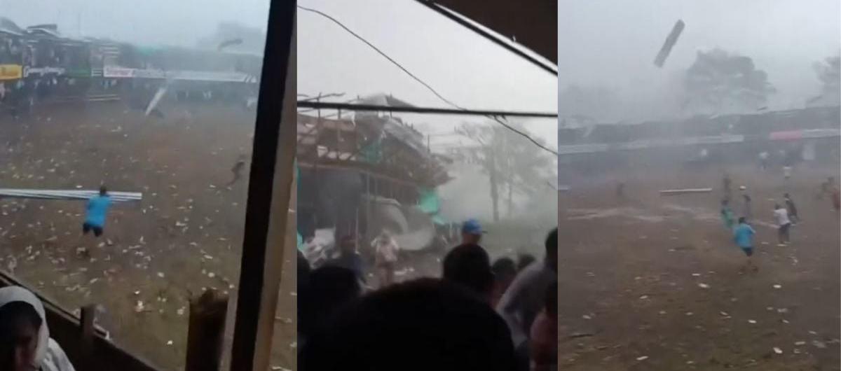 Imágenes del vendaval.