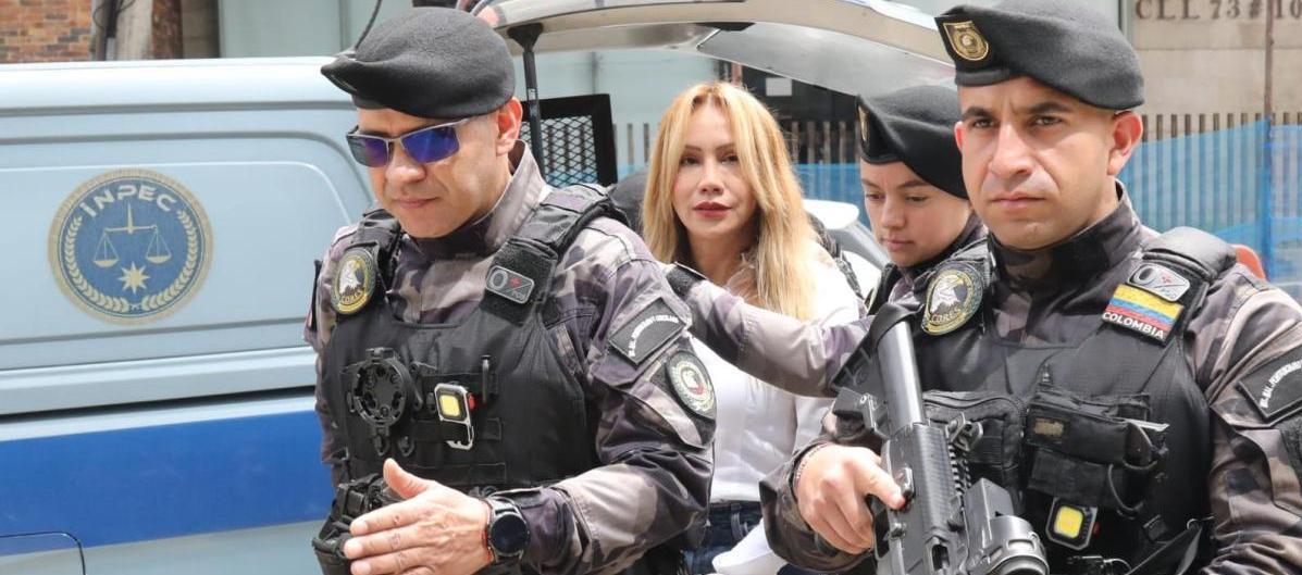 Sandra Ortiz custodiada por el Inpec. 