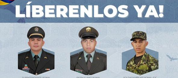 Soldados y policías secuestrados. 