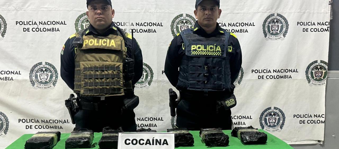 Siete kilos de clorhidrato de cocaína incautada en Las Flores