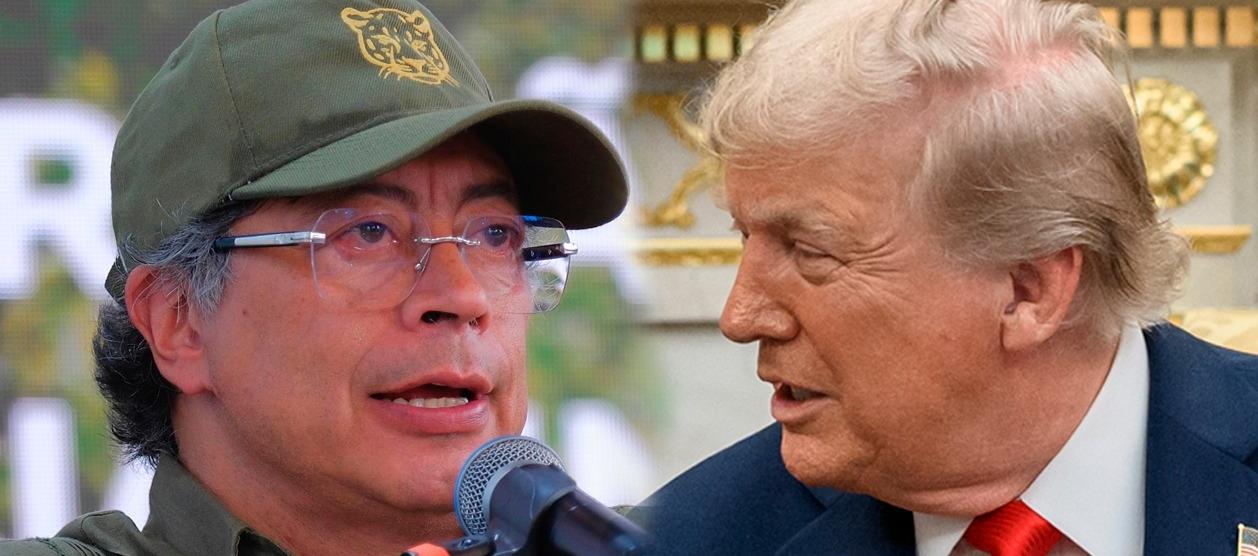 Los presidentes de Colombia y Estados Unidos, Gustavo Petro y Donald Trump.