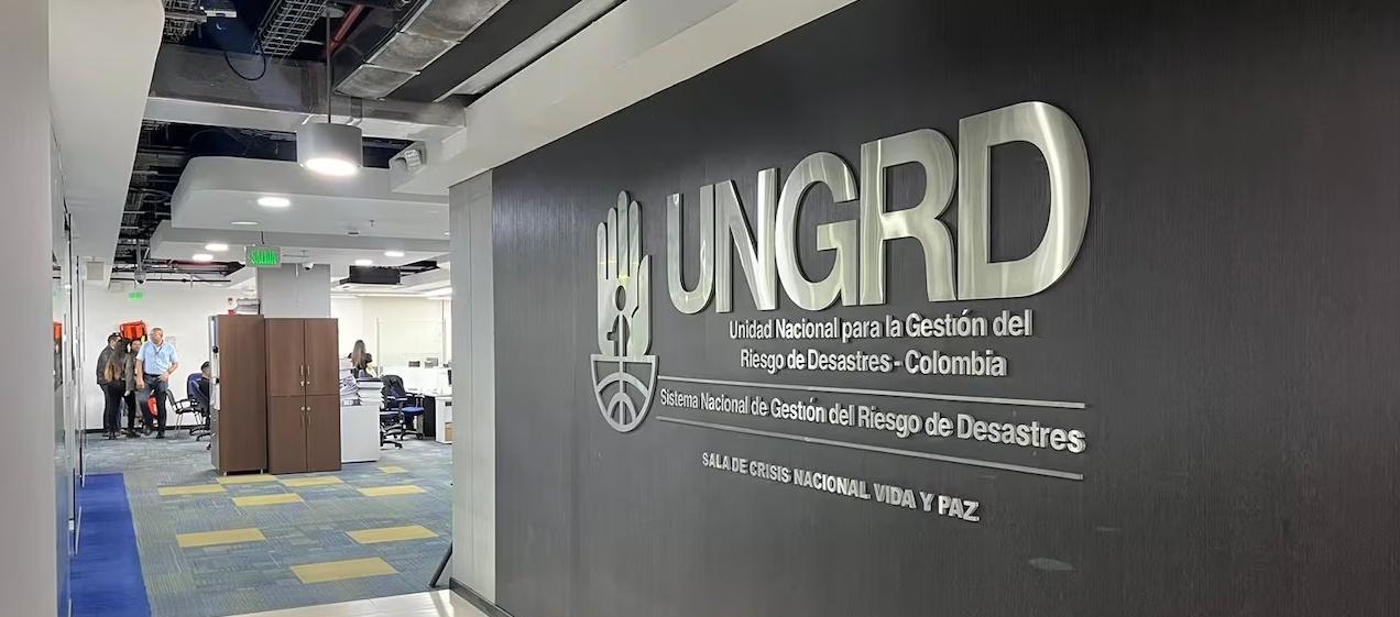 Sala de crisis de la UNGRD en Bogotá. 