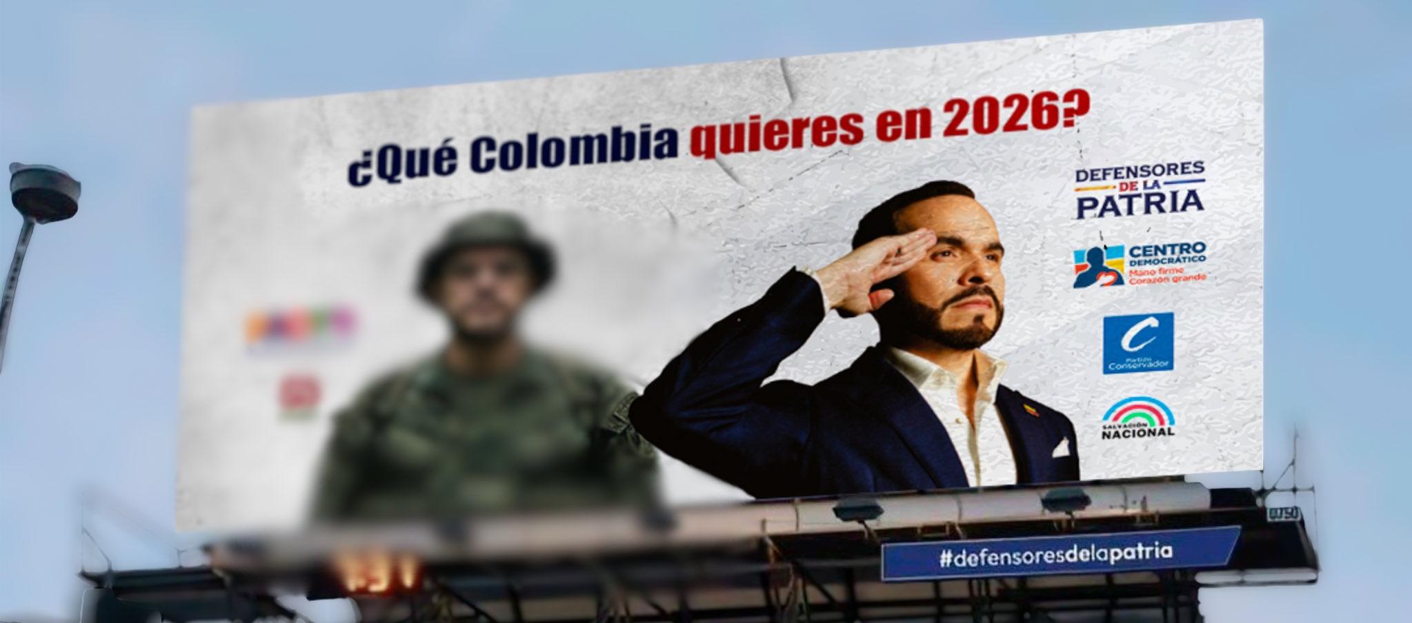 La valla virtual publicada este lunes por Abelardo De La Espriella.