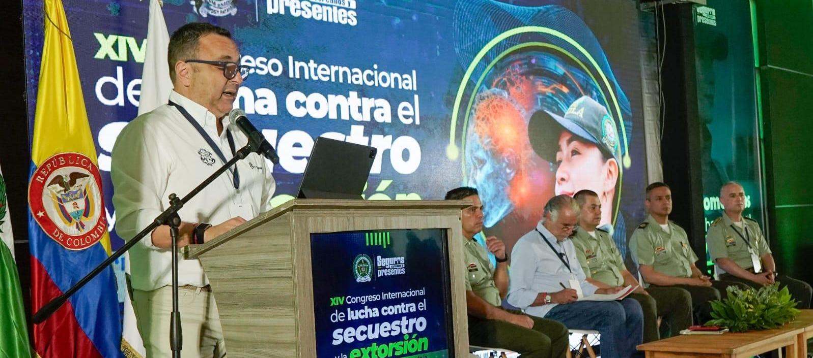 Yesid Turbay en la instalación del XIV Congreso Internacional de Lucha Contra el Secuestro y la Extorsión 