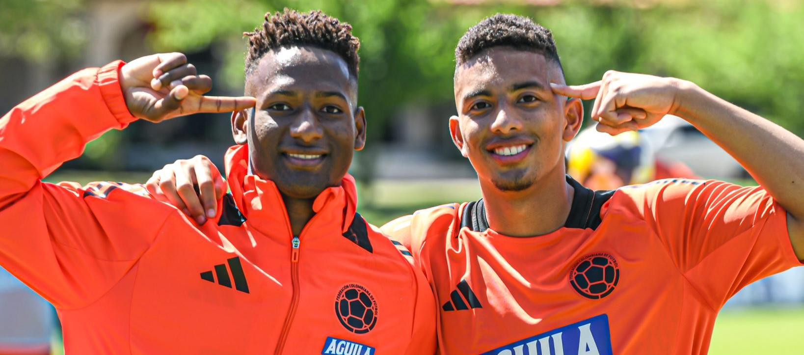 Jhon Rentería y Jordan Barrera, integrantes de la Selección Colombia sub-20.