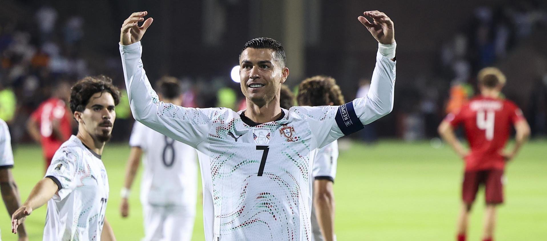 Cristiano Ronaldo celebrando uno de sus goles.