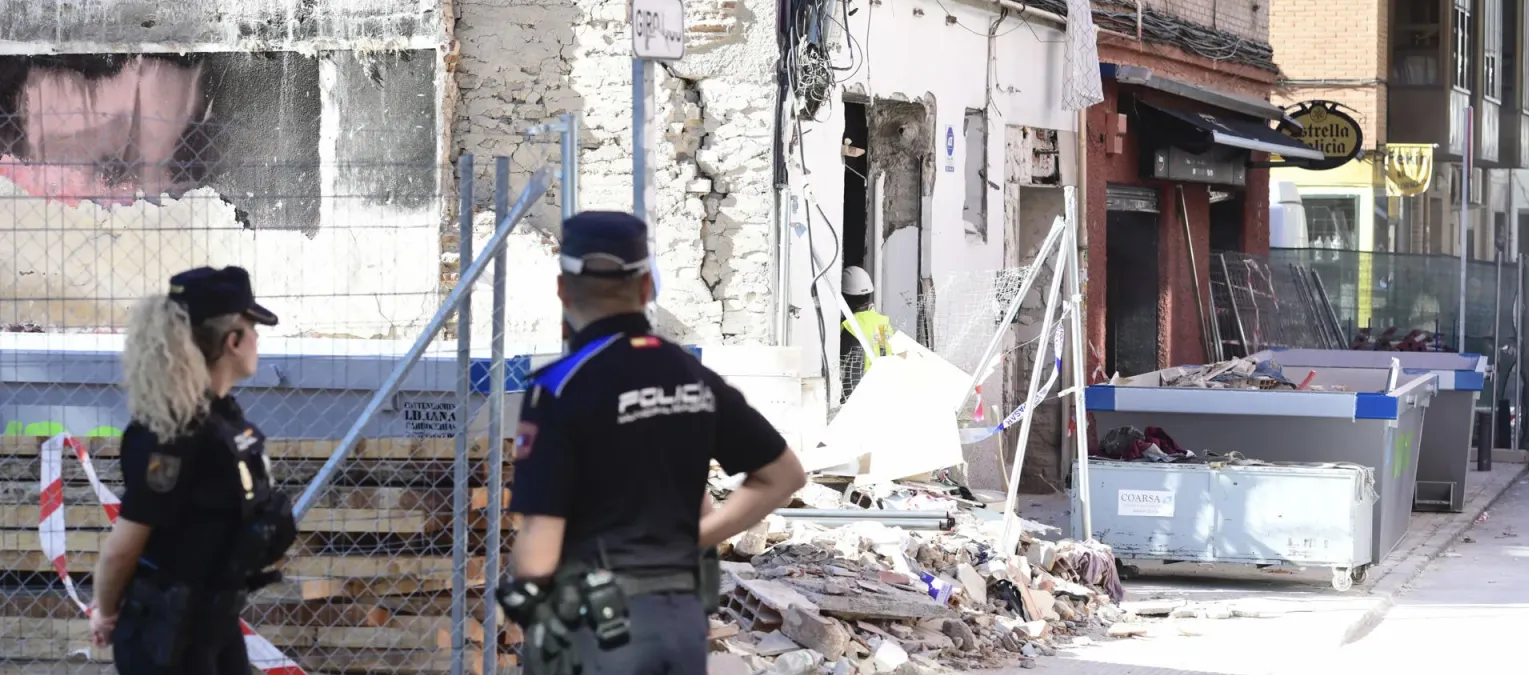 Zona donde se produjo la explosión.