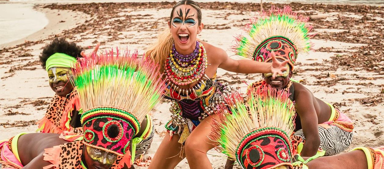 La soberana 2026 Sharon Hurtado exaltó la danza del mapalé. 