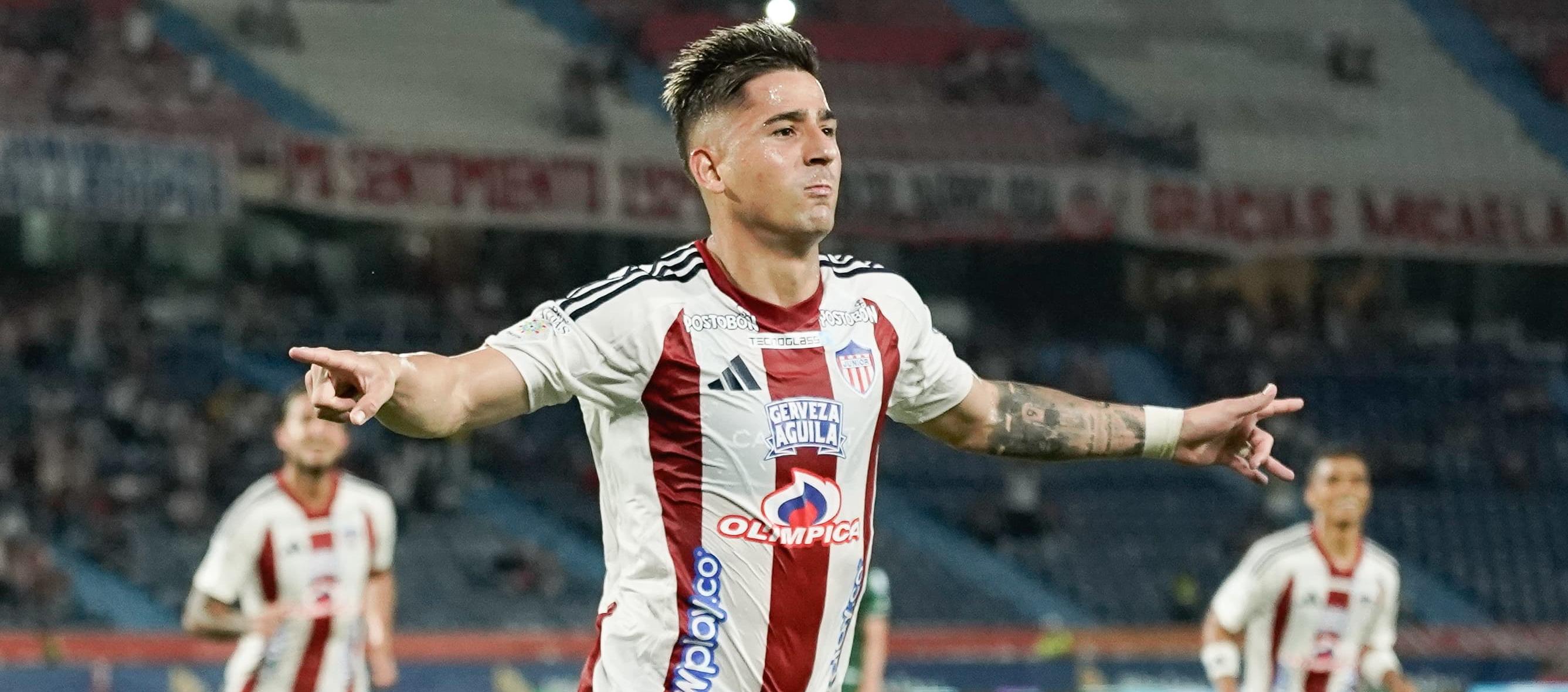 El paraguayo Guillermo Paiva, máximo goleador de Junior en el año con 11 tantos.
