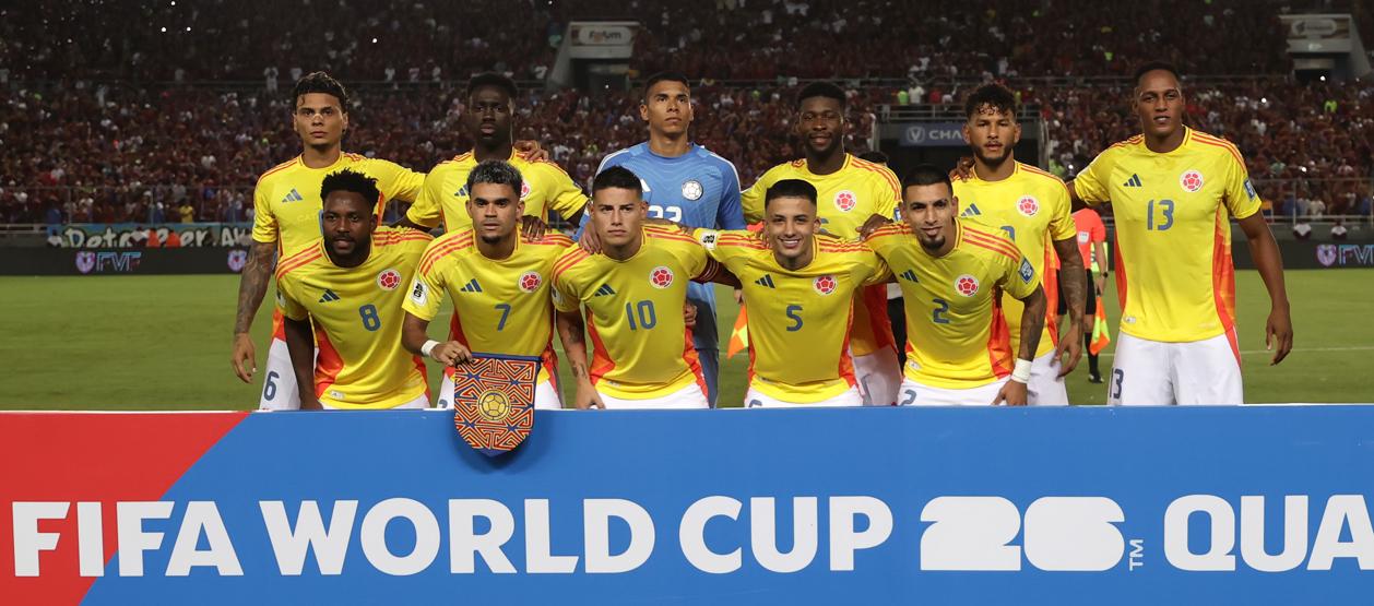 Selección Colombia que jugó contra Venezuela, en Maturín. 
