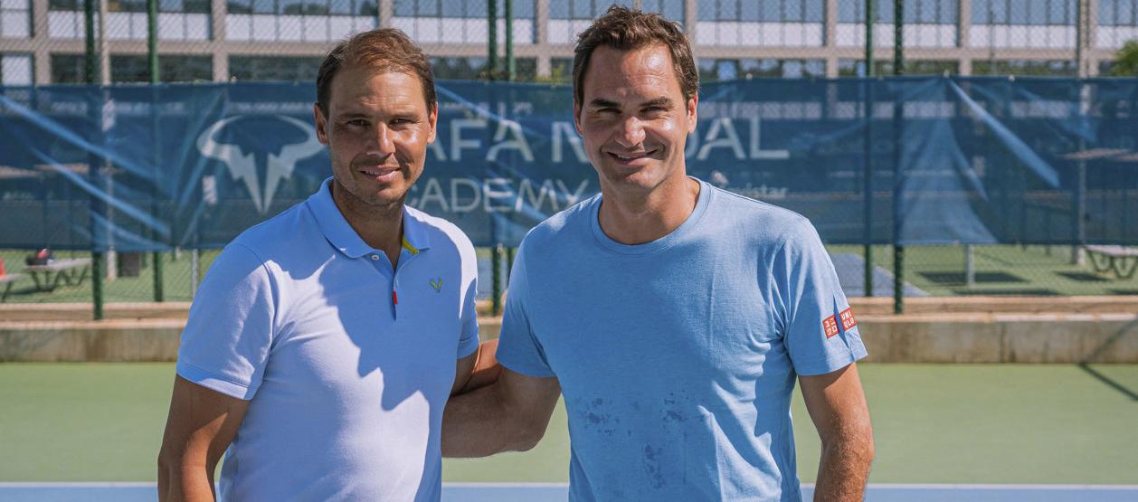 Los extenistas Rafael Nadal y Roger Federer.