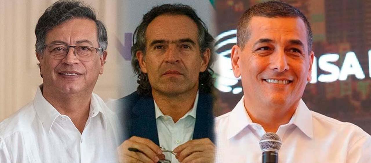 Presidente Gustavo Petro, Federico Gutiérrez y Dumek Turbay.