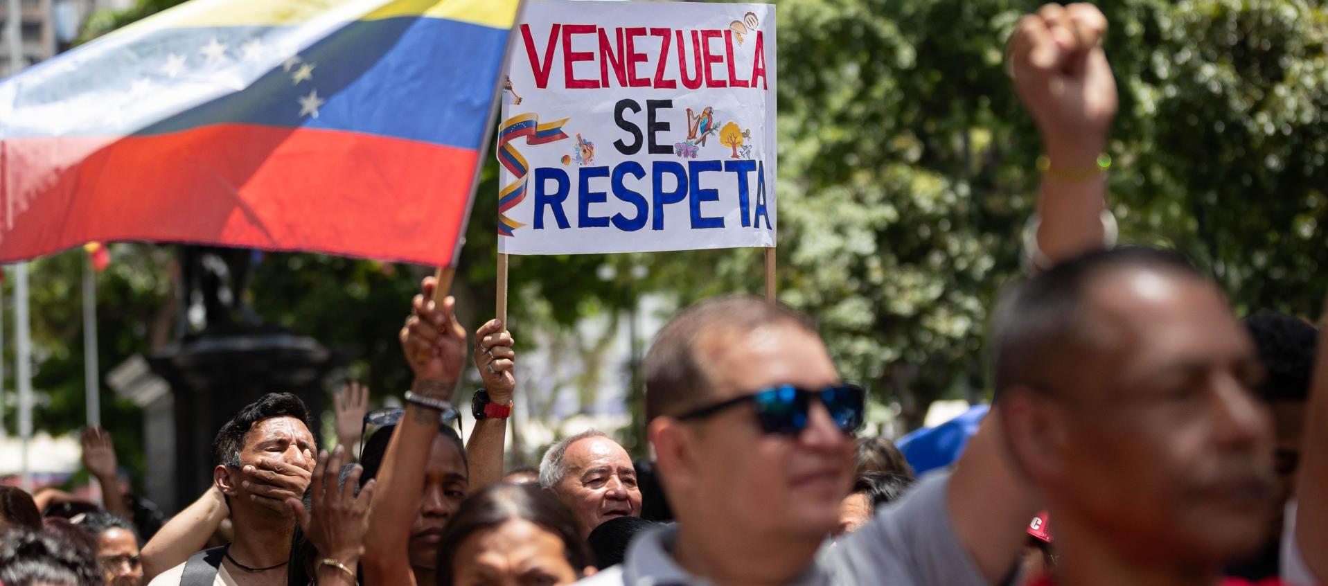 Marcha en respaldo al presidente de Venezuela, Nicolás Maduro.