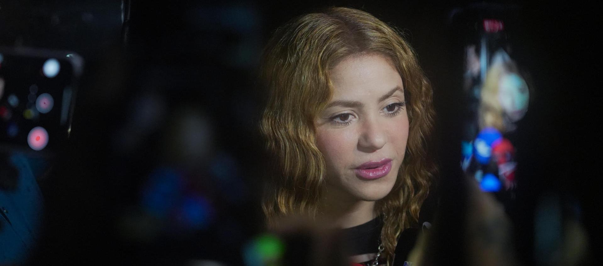 Shakira en su llegada a la ciudad. 