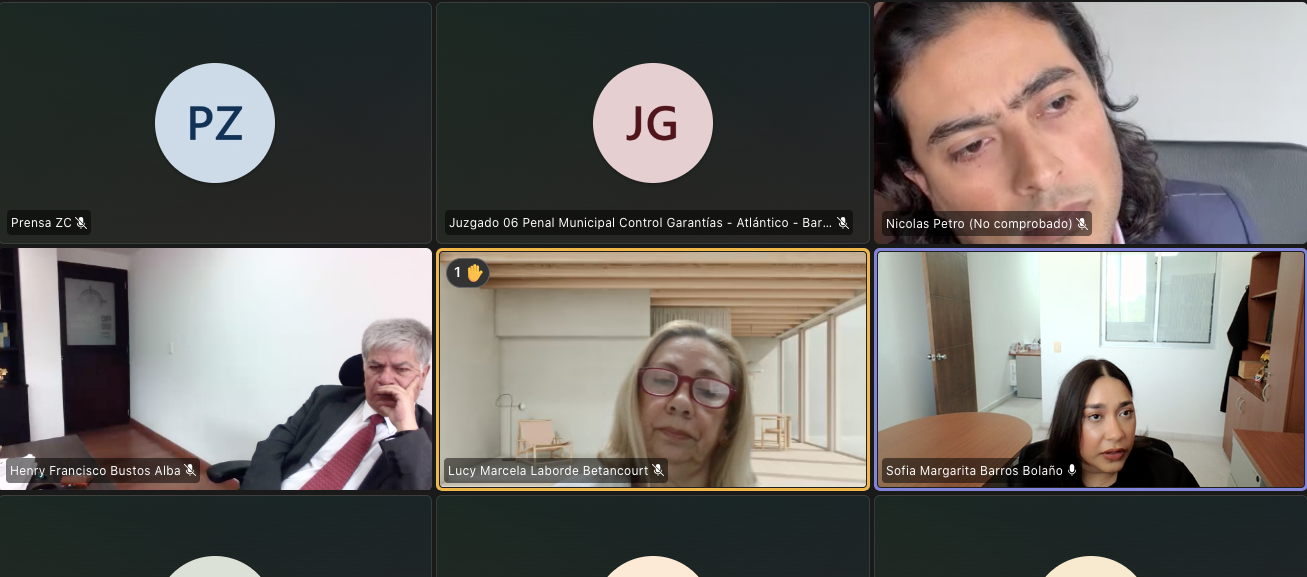 Nicolás Petro durante la audiencia de formulación de imputación que se tuvo que suspender. 